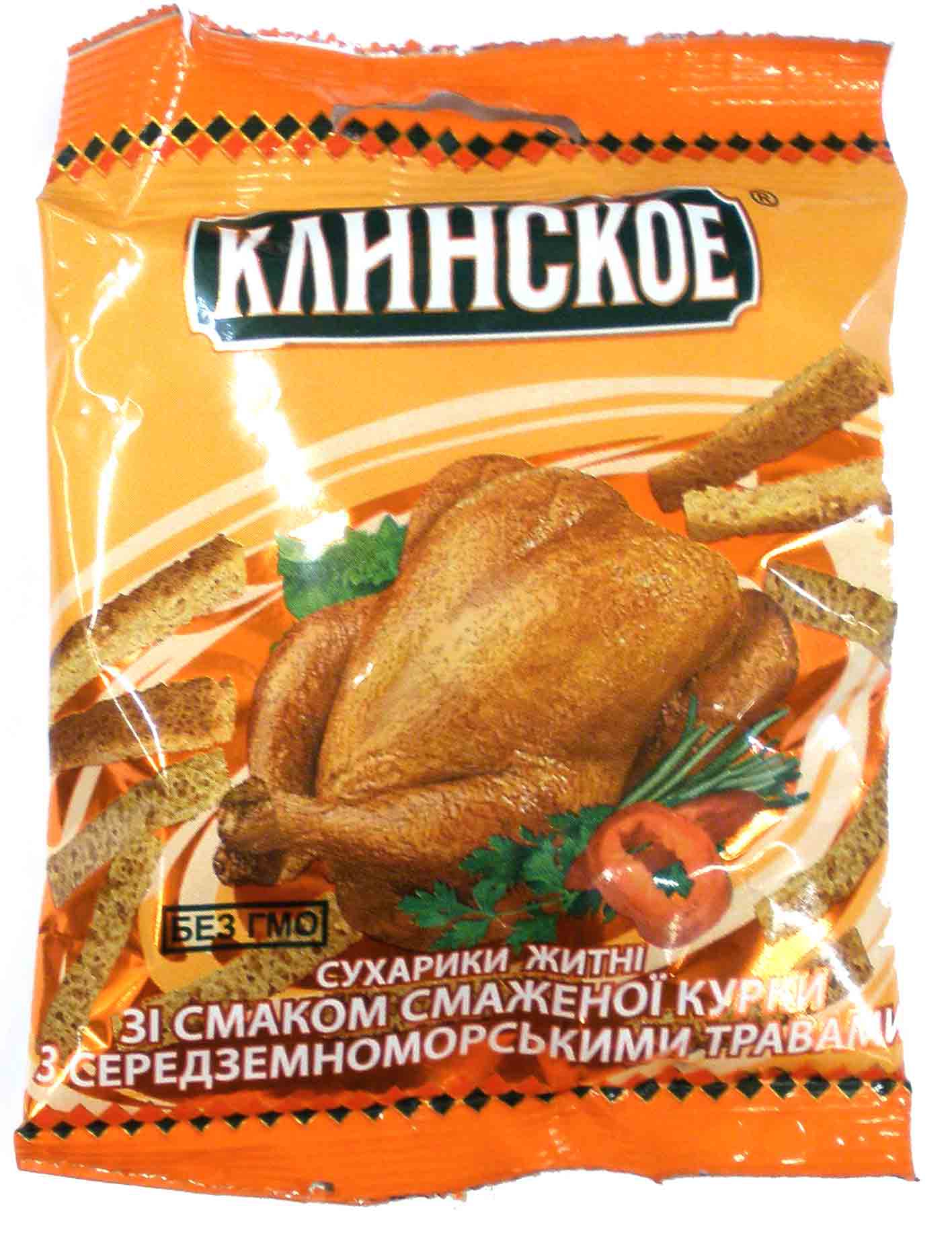 Сухарики КЛИНСКИЕ СНЕКИ сливочный сыр м/у 50г Клинские снеки ООО