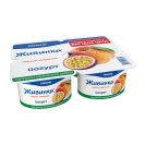 Йогурт  персик-маракуйя Данон Живинка 1,5% 4х115 г – ІМ «Обжора»