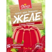 Желе Деко 80г зі смаком полуниці – ІМ «Обжора»