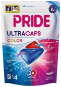 Капсули д/прання Pride Ultracaps 2в1 для кольорової білизни 14 шт – ІМ «Обжора»
