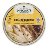 Конс. Diplomats Brisling sardines сардини в оливковій олії середземноморськими спеціями 160г – ІМ «Обжора»