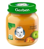 Пюре яблуко-персик Gerber 130 г – ІМ «Обжора»