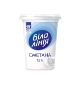 Сметана 15% 350 г Біла Лінія – ІМ «Обжора»