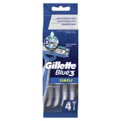 Станок для бритья Джилетт (Gillette) Blue Simple3 однораз. 4 шт – ИМ «Обжора»