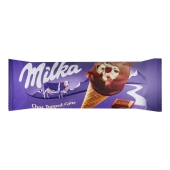 Мороженое с шоколадной глазурью, ріжок Milka 72 г – ИМ «Обжора»