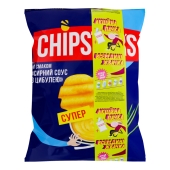 Чіпси хвилясті сирний соус та цибуля Chipsters 110 г – ІМ «Обжора»