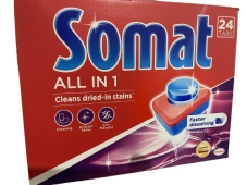 Засіб д/миття посуду в посудомийній машині  All-in-1 24 таблетки Somat 432 г – ІМ «Обжора»