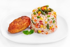Твій обід №3 - рис з овочами та котлета куряча – ІМ «Обжора»