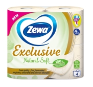 Туалетний папір Zewa Exclusive Natural Soft 4 шт – ІМ «Обжора»
