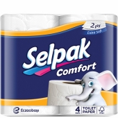 Туалетний папір білий Comfort Selpak 4 шт – ІМ «Обжора»