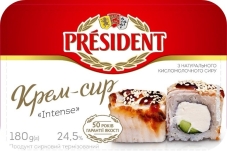 Сыр-крем President Intense 24,5% 180г – ИМ «Обжора»