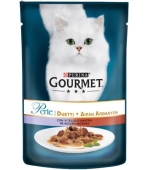 Корм Gourmet Perle Duo 85г для котів з телятиною та качкою – ІМ «Обжора»