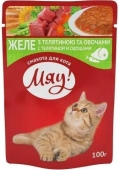 Корм для кошек телятина овощи в желе МЯУ 100 г – ИМ «Обжора»