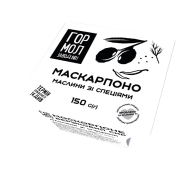 Сир Маскарпоно Міськмолзавод №1 34% Маслини+спеціі 150г – ІМ «Обжора»