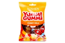 Цукерки желейні Roshen 70г Yummi Gummi funny cola – ІМ «Обжора»