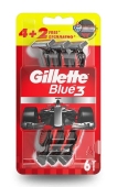 Станок д/бритья Gillette Blue3 одноразовые 5+1шт Red – ИМ «Обжора»