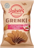 Сухарики JokerS житньо-пшеничні 80г смак телятина та аджика – ІМ «Обжора»