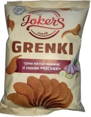 Сухарики JokerS житньо-пшеничні 80г смак часнику – ІМ «Обжора»