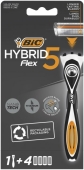 *Станок д/гоління BIC Hybrid flex 5 з 4-ма картриджами – ІМ «Обжора»