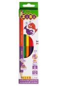 Карандаши цветные Zibi 6шт Kids Line Double 12 кольорів – ИМ «Обжора»