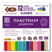 Пластилін Zibi 240г Classic Kids Line 12 кольорів – ІМ «Обжора»