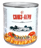 Конс Союз-Агро квасоля в томат.соусі з/б 420г – ИМ «Обжора»