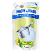 Засіб Wash&Free 500мл для миття посуду лимон та м’ята дой-пак – ІМ «Обжора»