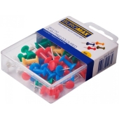 Кнопки-гвоздики Buromax 50шт цветные пластиковый контейнер – ИМ «Обжора»