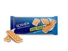 *Вафлі Roshen 142г Wafers milk vanilla extra crunch сендвіч – ІМ «Обжора»