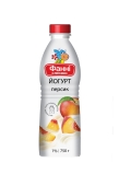 Йогурт Фанни 1,0% 750г персик бутылка – ИМ «Обжора»