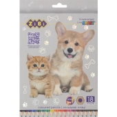 Олівці кольорові Zibi 18шт Smart Line Dogs&Cats шестигранні – ІМ «Обжора»