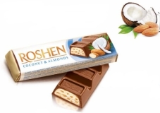 Батончик Roshen 38г молочно-шоколадний мигдаль та кокос – ІМ «Обжора»