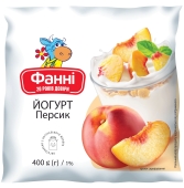 Йогурт Фанни Персик 1% 400 г – ИМ «Обжора»