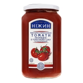 Конс Ніжин томаты неочищенные в томатном соке 920г – ИМ «Обжора»