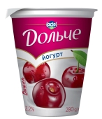 Йогурт Дольче 280г 3,2% вишня – ИМ «Обжора»