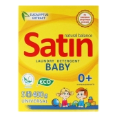 Пральний порошок Satin 400г Natural Balance Universal baby для дитячих речей – ІМ «Обжора»