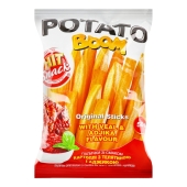 Снеки Potato boom 50г палички зі смаком картоплі, телятини та аджики – ІМ «Обжора»