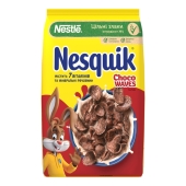 Сухий сніданок Nestle 210г Nesquik Choco waves з вітамінами та мінеральними речовинами – ІМ «Обжора»
