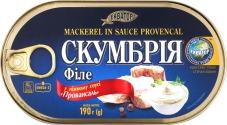 Скумбрія філе в соусі Провансаль  Екватор 190г – ІМ «Обжора»