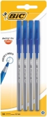 Набір ручок кулькових Bic 4шт Round Stic Exact сині – ІМ «Обжора»