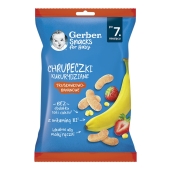 Снеки кукурудзяні Gerber 28г банан-полуниця від 7міс – ІМ «Обжора»