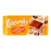 Шоколад Roshen Lacmi 87г молочний Peanuts Peanut&Caramel Fillings – ІМ «Обжора»