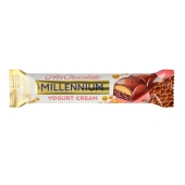 Батончик Millennium 27г молочний пористий з йогурт начинк. Yogurt Cream Air Chocolate – ІМ «Обжора»