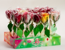 Цукерка льодяник Roks Троянда на паличці 70г – ИМ «Обжора»