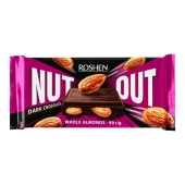 Шоколад Roshen 90г чорний Whole Almonds Nut Out – ИМ «Обжора»