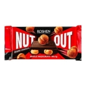 Шоколад Roshen 90г чорний Whole Hazelnuts Nut Out – ІМ «Обжора»
