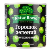 Конс Natur Bravo 340г горошок зелений з/б ключ – ИМ «Обжора»