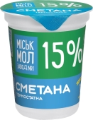 Сметана Міськмол 300г 15% стакан – ІМ «Обжора»