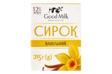 Сирок Good milk 215г 12% ванільний – ІМ «Обжора»