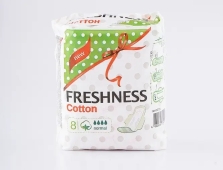 Прокладки Freshness 8шт Сotton Normal кр – ІМ «Обжора»